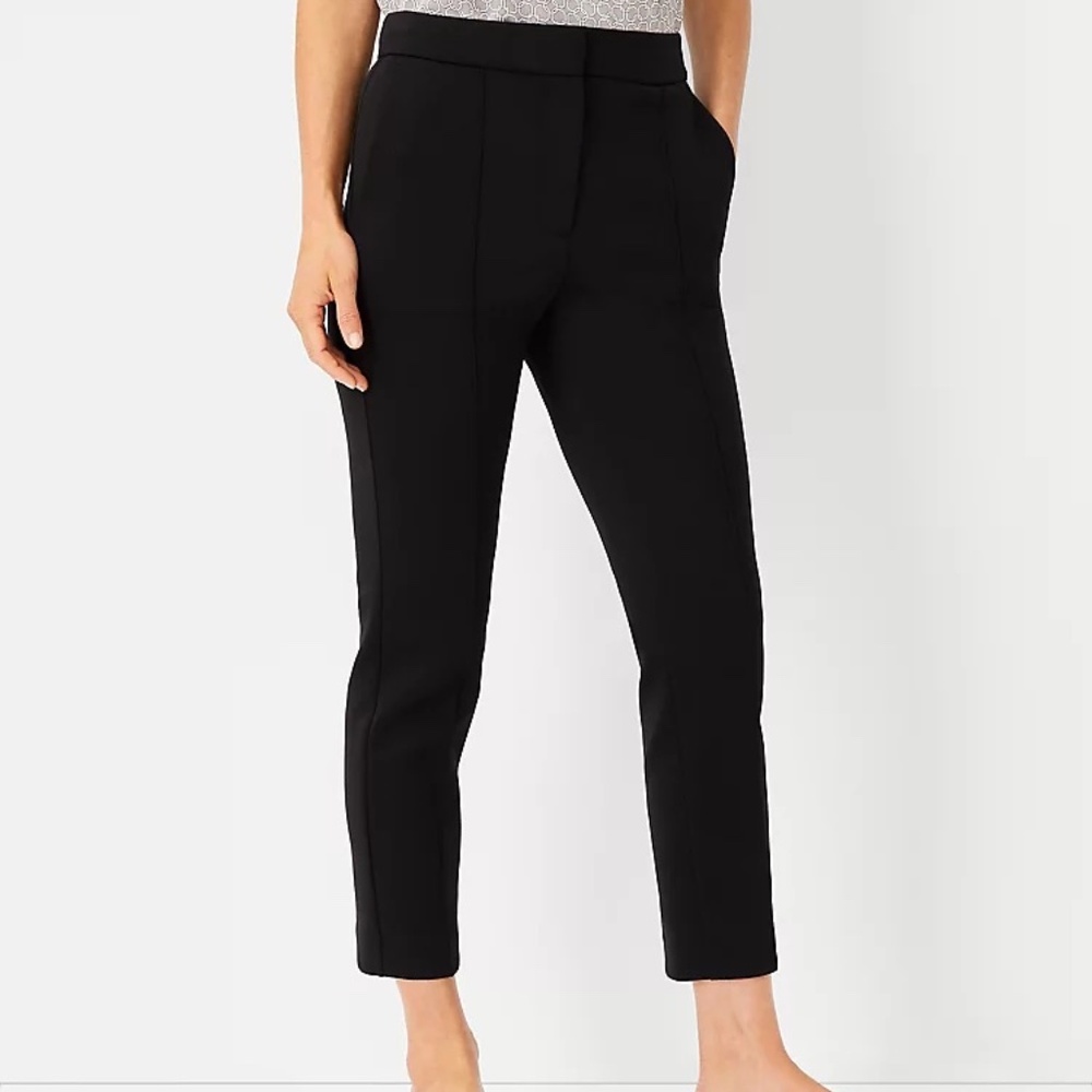 The Pintucked Ankle Pant in Double Knit